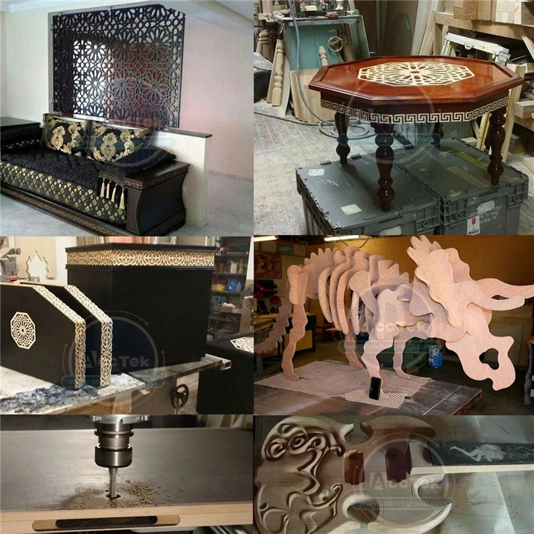 ACCTEK cnc wood door machine1212 1325 ATC cnc router cnc wood engraving machine  servo motor