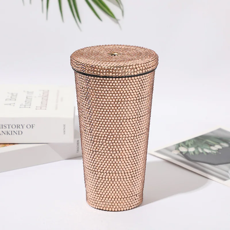 Multiple colors Wholesale diamond thermos cup high color thermos cup hand inlaid diamond thermos cup