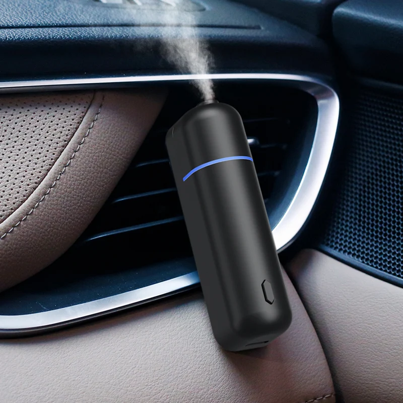 SCENTA Smart USB Rechargeable Car Smell Aroma Diffuser,Nano Cool Mist Mini Ultrasonic Waterless Car Aroma Diffuser Vent Clip