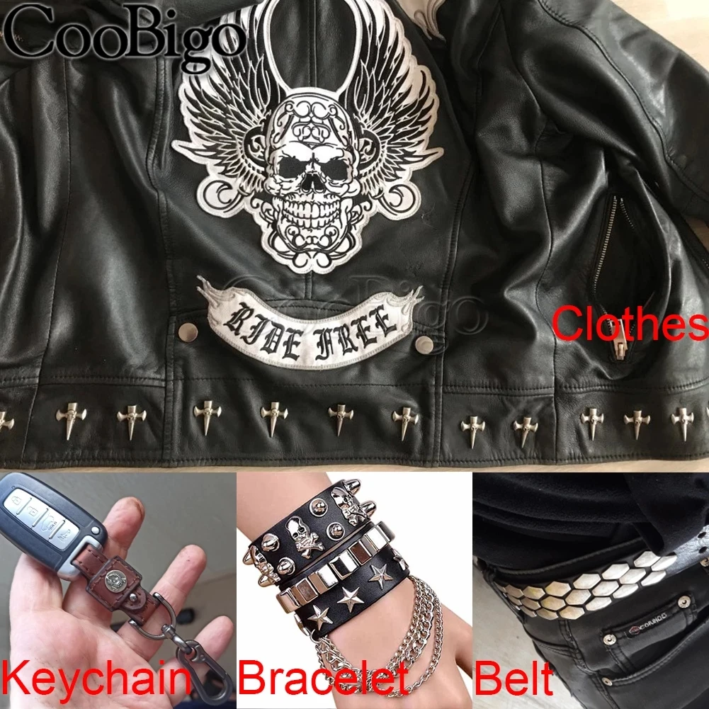 100Sets Metal Concho Rivet Studs Rivets Spikes Punk Rock Leather Decor Shoes Belt Bags Clothing DIY Craft Accessories Retro