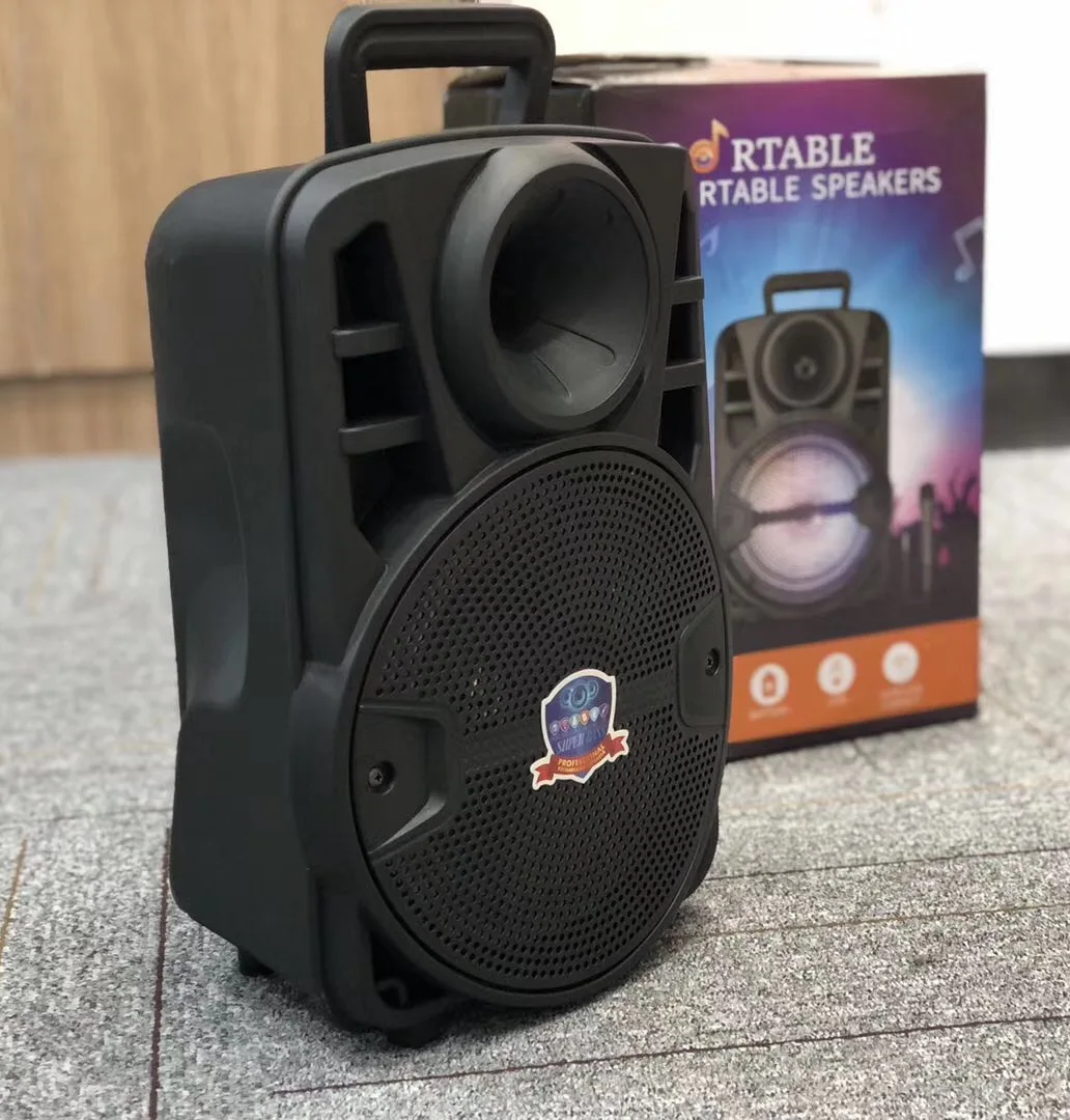 PK-11 8 дюймов Amazon Горячая продажа тележка на открытом воздухе Bluetooth динамик с микрофоном для вечеринок портативный сабвуфер со светодиодными