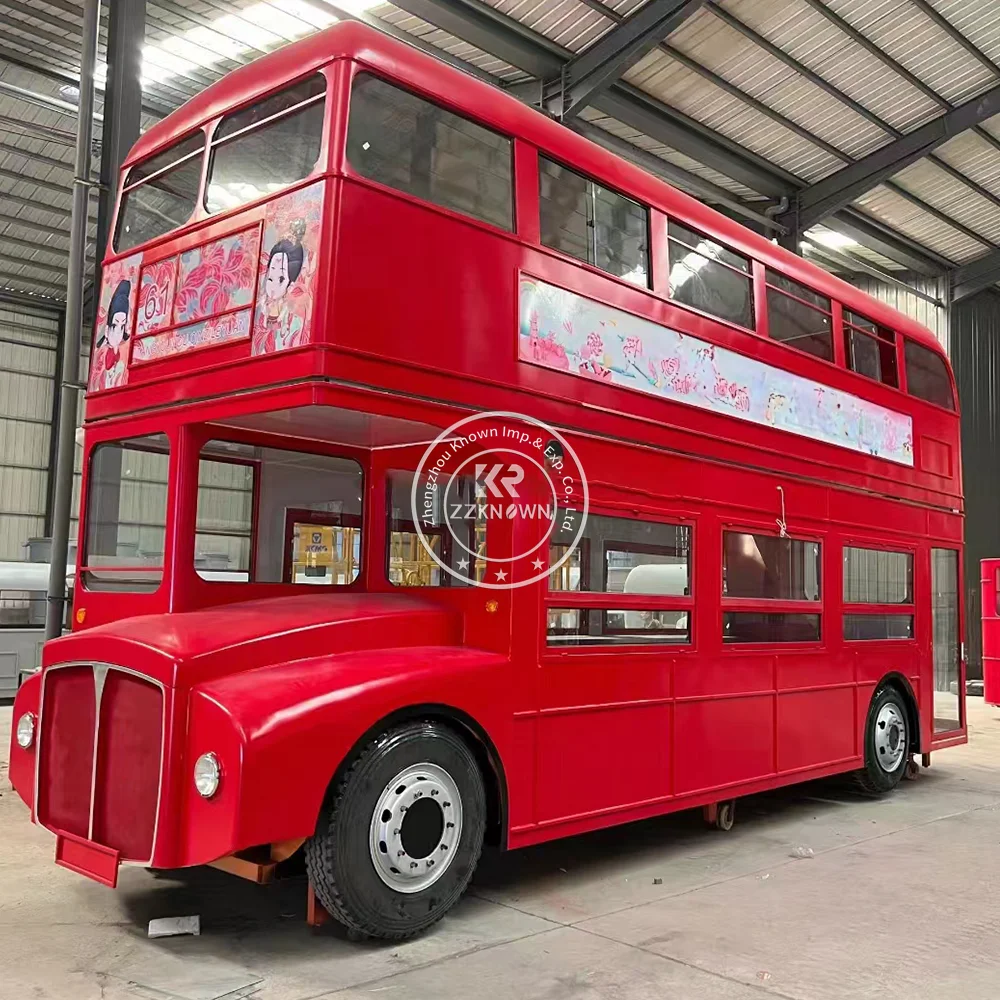 2024 Mobile Restaurant Container Design Cafe Trailer Truck With Veranda Fully Equipped Pizza Food Truck