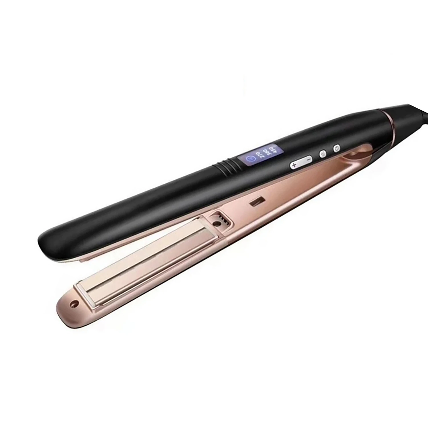Professional Flat Iron Infrared Hair Straightening Wide Plate Digital Display Electric Negative Ions Hair Straightener