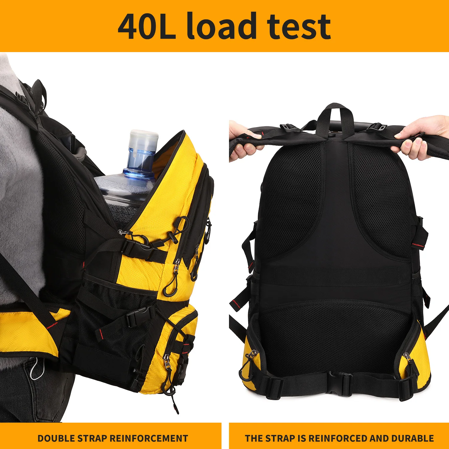 N-243 Nerlion 3 Days Delivery Sports Backpack Bag Wholesale Cheap Price 40l Outdoor Yellow Waterproof Custom Hiking Backpacks