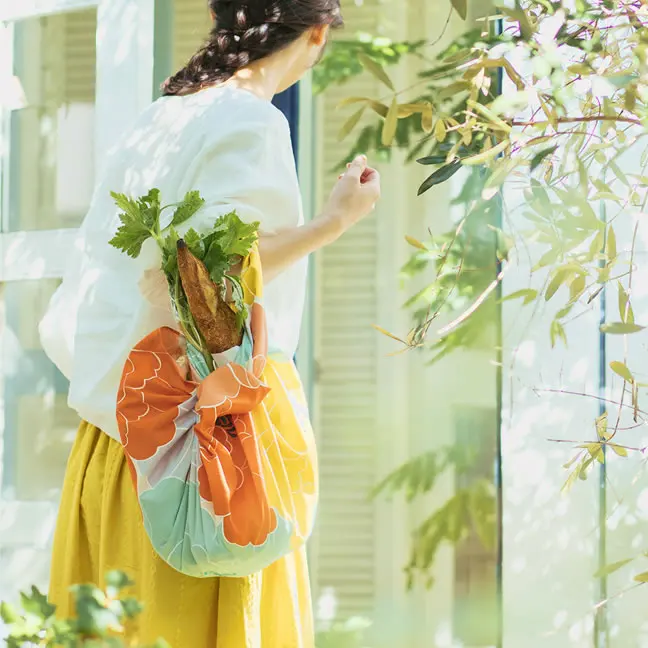 Traditional Motif Peony Orange High Quality Dining Picnic Table Cover Cloth Waterproof Tablecloth