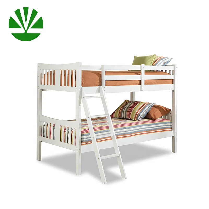 EN747 compact modern pine wood bedroom kid children adult double bunk bed twin bunk bed