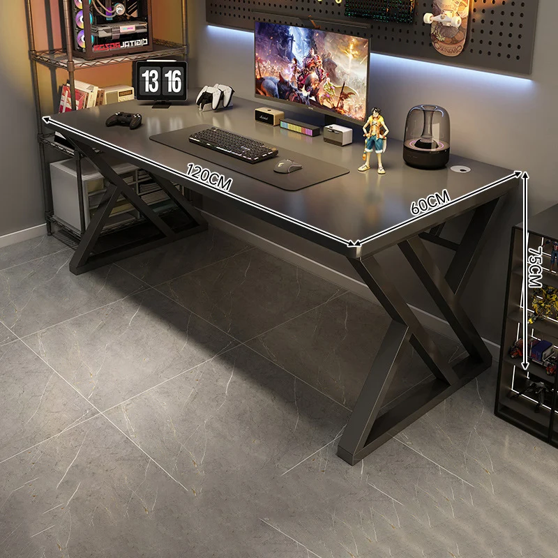 Ekintop Hot Selling Metal Leg Ergonomic Modern Style Cheap Table PC Wood Gaming Desk For Gamer
