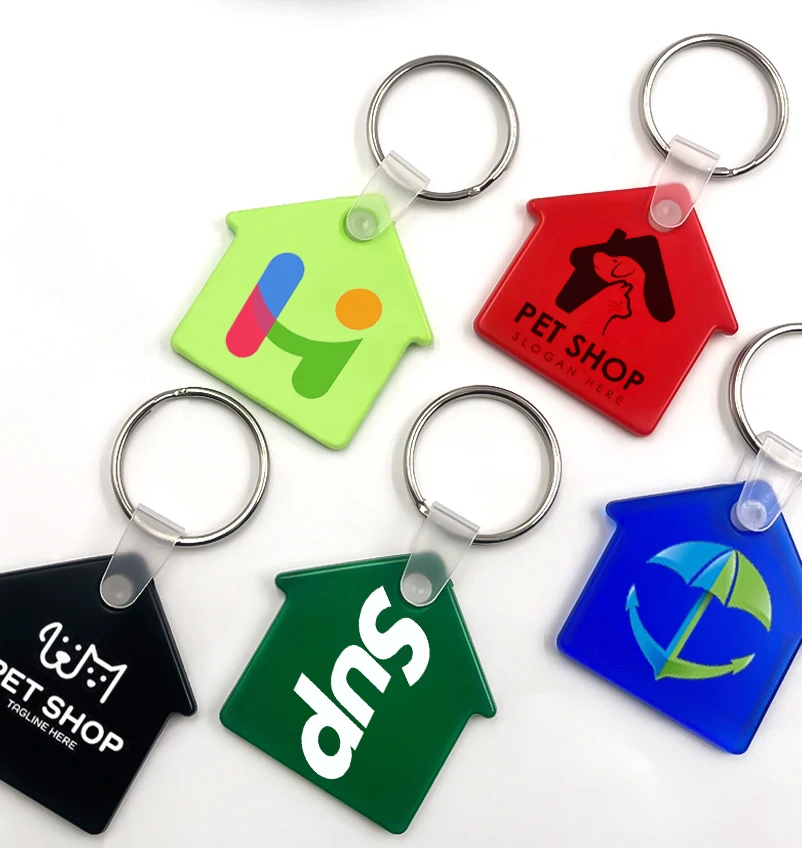 Pet name cat dog tag house keychain luggage tag pendant PVC soft material exhibition gift custom logo hotel hotel key tag