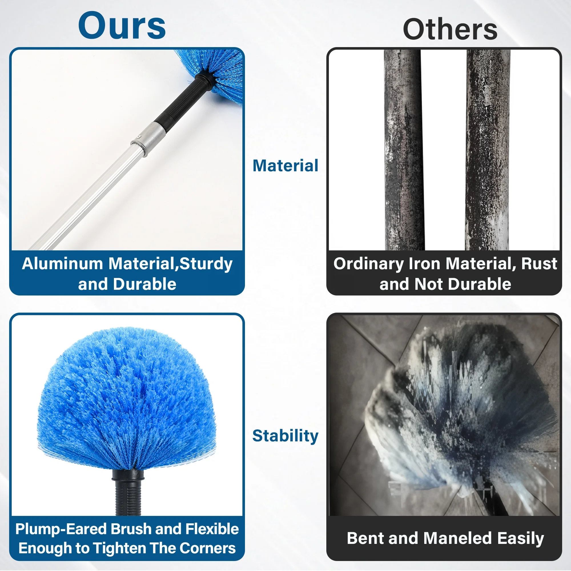 Cobweb Duster with 12 FT 18 FT 24 FT 30 FT Telescopic Extension Pole