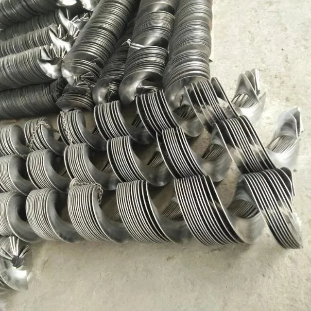 Stainless steel continuous screw blade, screw conveyor parts spiral flight continuous cold rolled screw flight