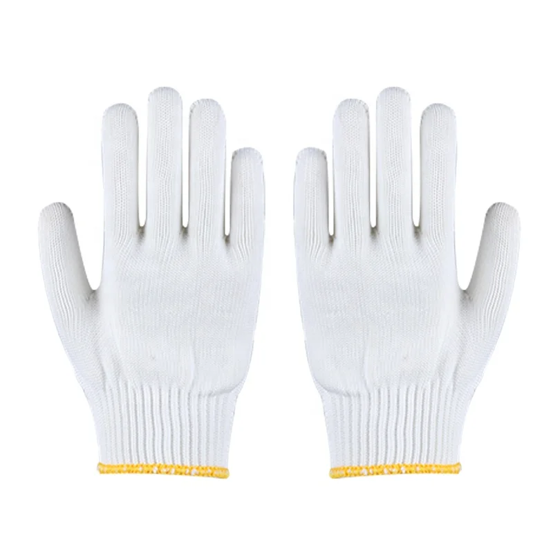 
21-26cm Size and White Color of thread cotton knitted gloves 