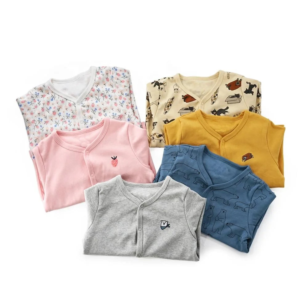 
Factory custom wholesale custom cartoon printed organic cotton baby boys cardigan 