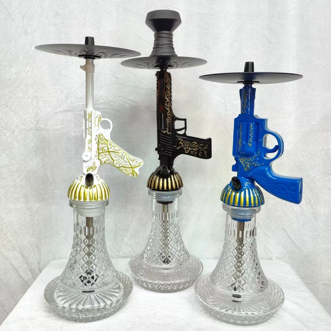 STOCK hot sale black gold sliver large size luxury shisha hookah set