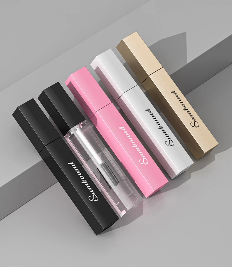 6.8ml Square White Plastic Mascara Tube Custom Color Eyelash Mascara Tube