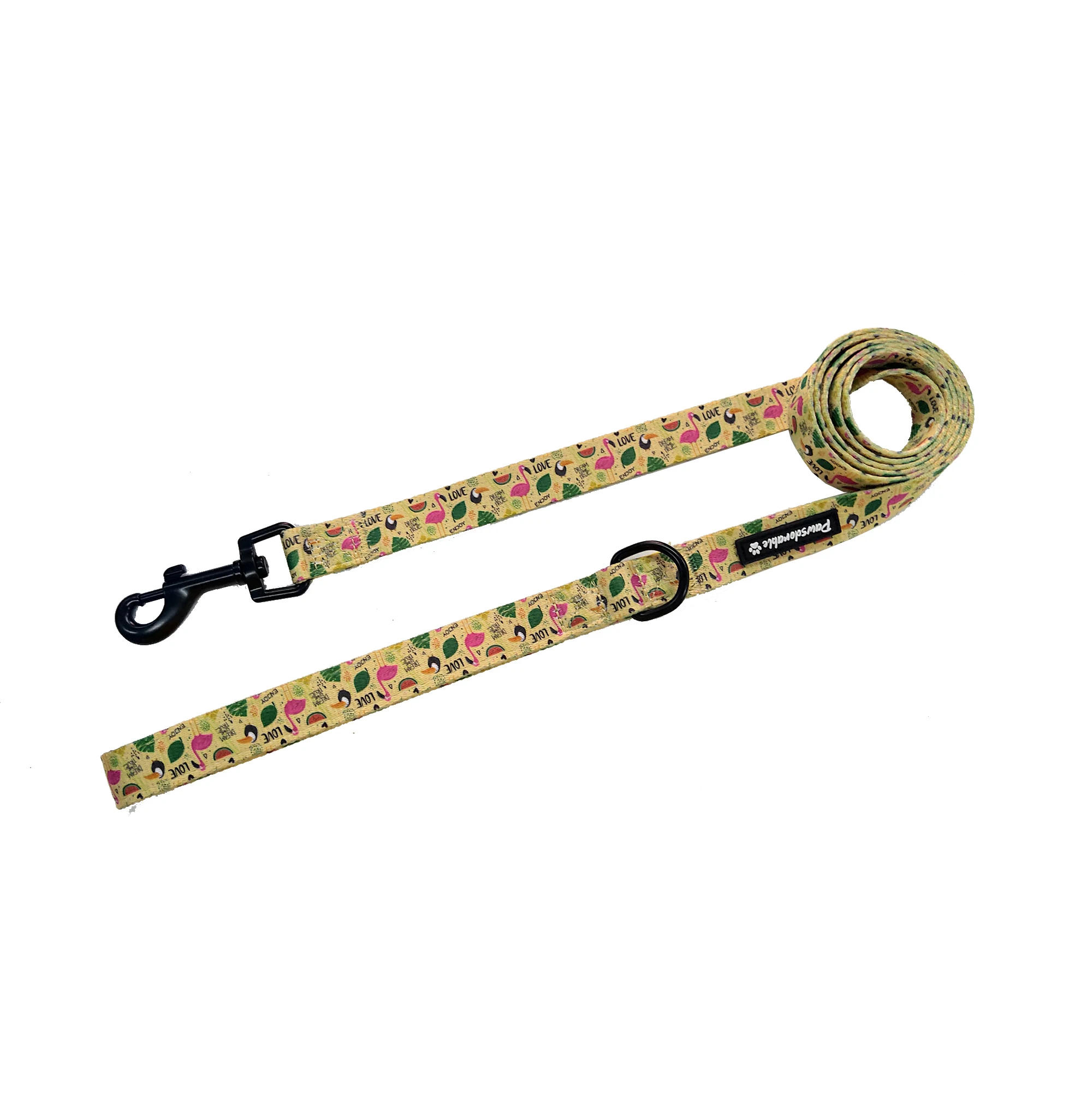 
Hot Sale Custom Sublimation Print Logo Neoprene Padded Handle Dog Leash 