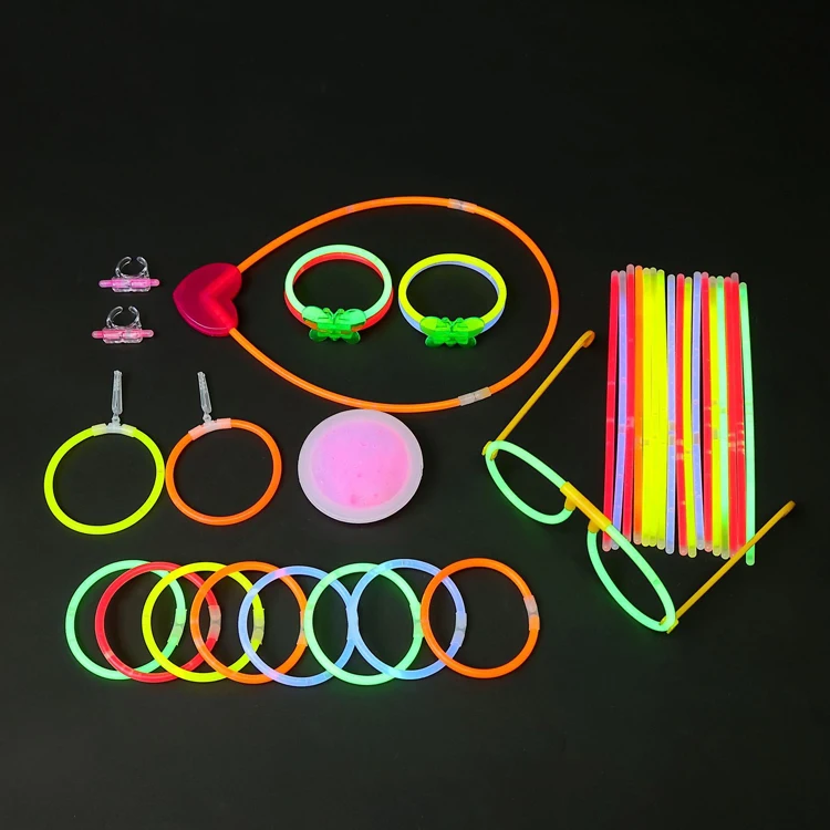 40pcs head bands bracelet props glow party pack light sticks in the dark