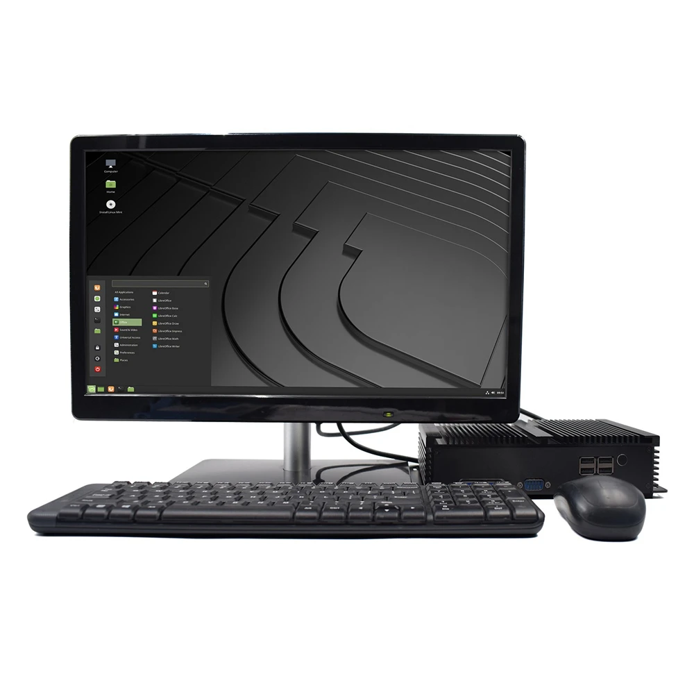  Новейший безвентиляторный промышленный мини-ПК Core i7 8550U i5 8250U настольный компьютер ноутбуки четырехъядерный с поддержкой Lans HD DP EDP LPT слот для