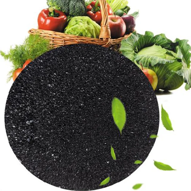 Ningxia Humate Agricultural production crops spray fertilizer big shiny flakes potassium fulvate