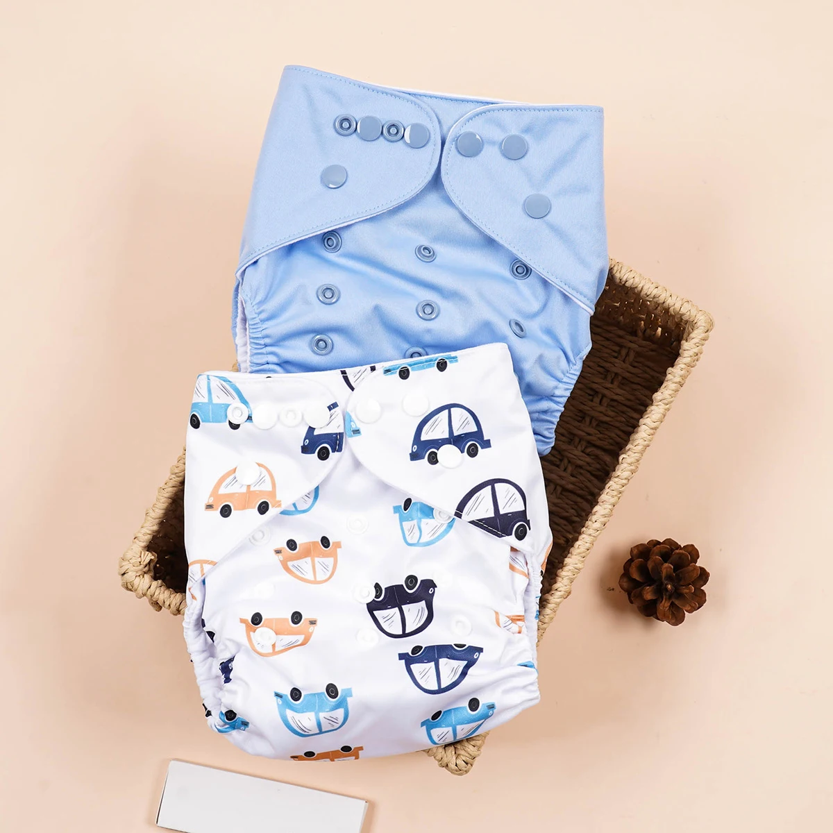 Happy Flute Absorption Suede Pocket Cloth Diaper Adjustable Basic Diaper fit 3-15kg Baby One Size Diaper Nappies