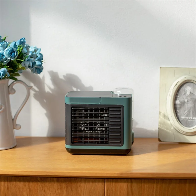  2000mAh Negative Ion Purifying Air Humidifying Fan Mini Portable Cooler with Night