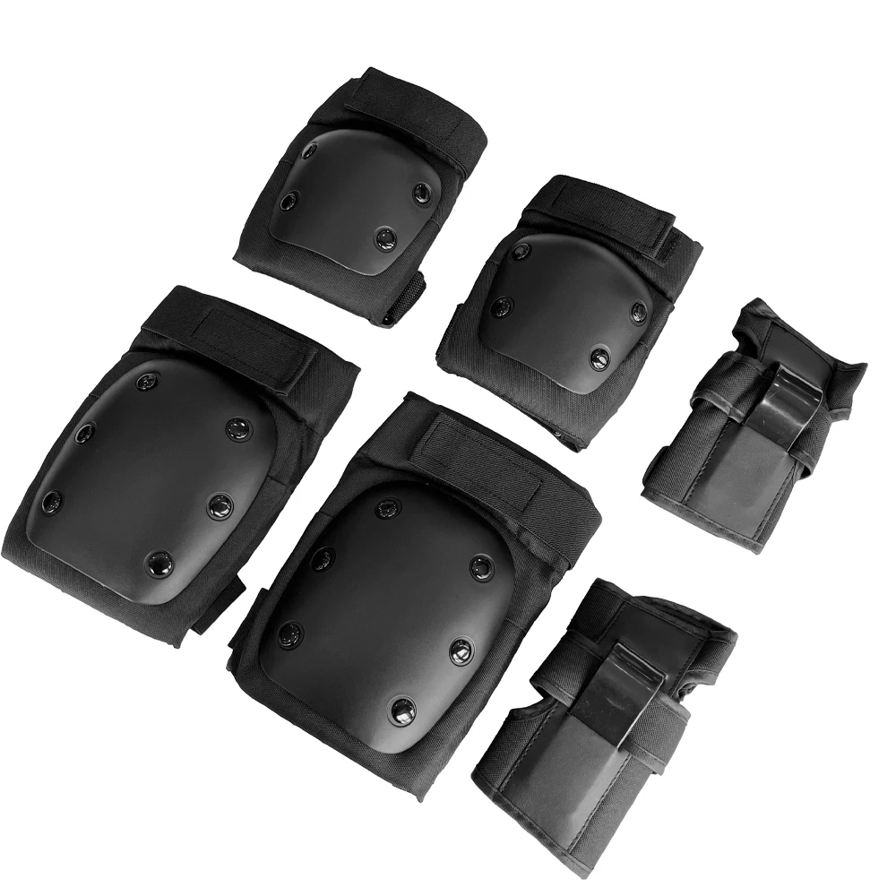 Sports Protectors 6-pieces set of Knee Elbow Palm for Adults and Child Professional Protective Gear for Skateboarding Skating