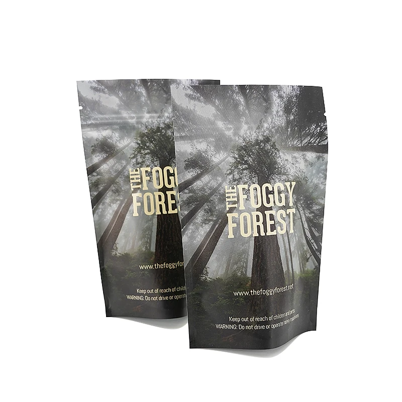 Matte Black Zip Lock Pouch Wholesale Reusable Custom Logo Zipper Printed Plastic aluminum foil Matte Black Ziplock packaging Bag