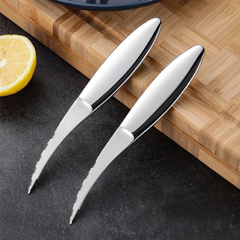 Portable Kitchen Supplies Stainless Steel Peeling Shrimp Lobster Knifes Shrimp Line Knife Practical Seafood Tools