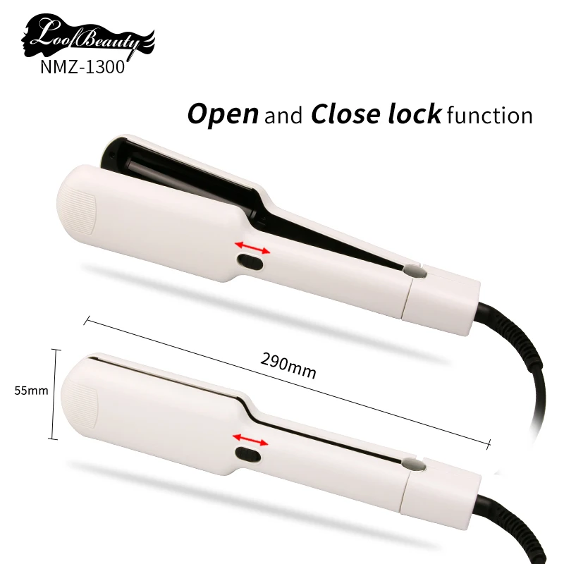 Straight hair curling dual-use artifact curling stick LCD display five-tube wave curling straight plate clip home