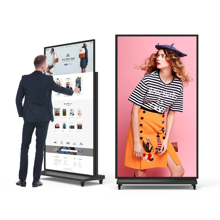 2024 New Advertising machine 86 inch 4K Full-Screen Vertical Advertising Poster display digital advertising board for indoor use