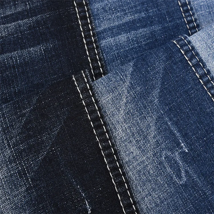 
High quality fake knitted denim fabric washed style jeans fabric 