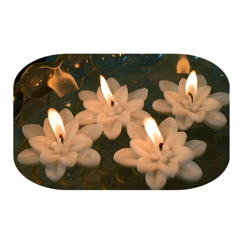 Wholesale Floating Candle Wedding Real Wax Floating Candles In Water Flower Floating Candles