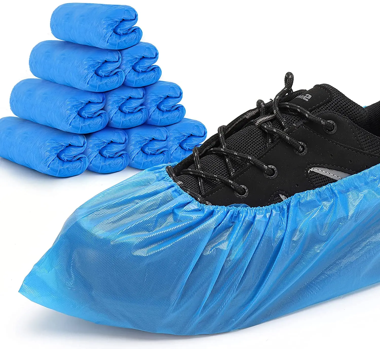 China manufacturers direct disposable PE CPE shoe cover plastic waterproof shoe cover non-slip shoe cover