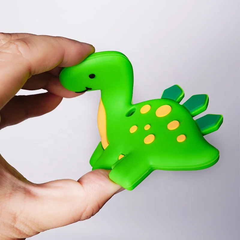 Hot Sales Dinosaur Shape Baby Sensory Teether 100% Food Grade Silicone Teether Toys Newborn Chewed Teething Toys