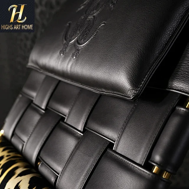 Simple Fashion New Design Leopard Print Leisure Chair Luxury Villa Hotel Leather Upholstered Bed Chair