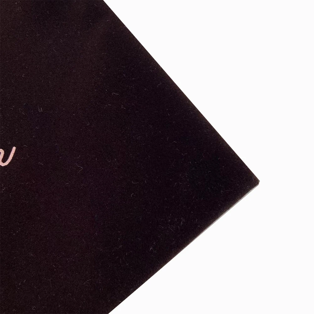 Мягкая замшевая сумочка для ювелирных изделий с розовым логотипом роскошная бархатная косметичка