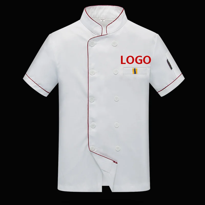 Good quality white kitchen work clothes long sleeved short sleeved Chef work clothes hotel cooking uniform