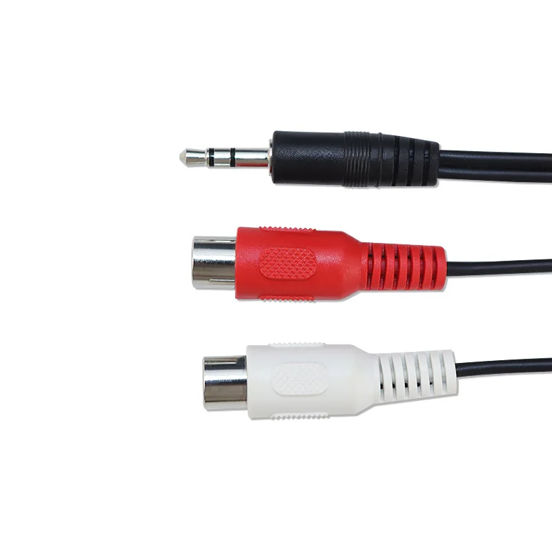 Аудиокабель 3 5 мм к 2RCA Aux 1 м стерео 2 RCA Y разветвитель кабель для ПК DVD TV VCR динамиков камеры видео аудио