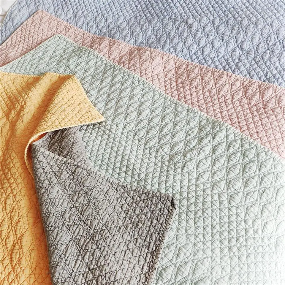 Modern fancy good quality cotton quilted bedspread