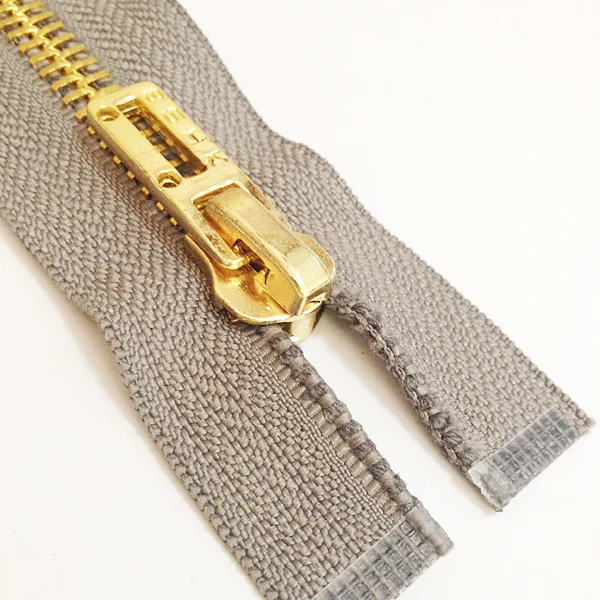 5# brass shiny gold open end zipper