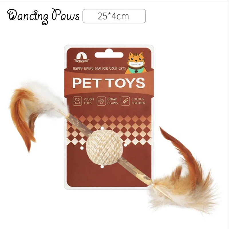 Natural Plant Cat Teeth Cleaning Chew Catnip Toys Silvervine Matatabi Chew Sticks with Sounding Bead inside 4 Cat Kitten Kitty