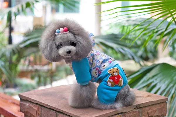 bears printing fabric dog wear pet clothes