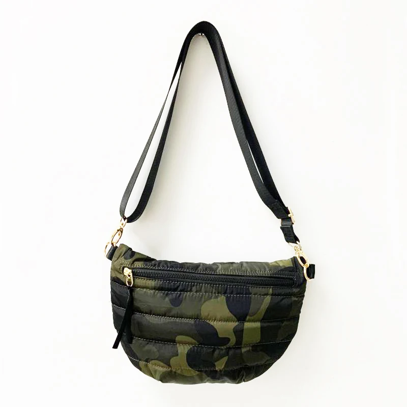 Hot Sale High Quality Puffer Crossbody Fanny Pack Women Belt Bag Nylon Quilted Bags