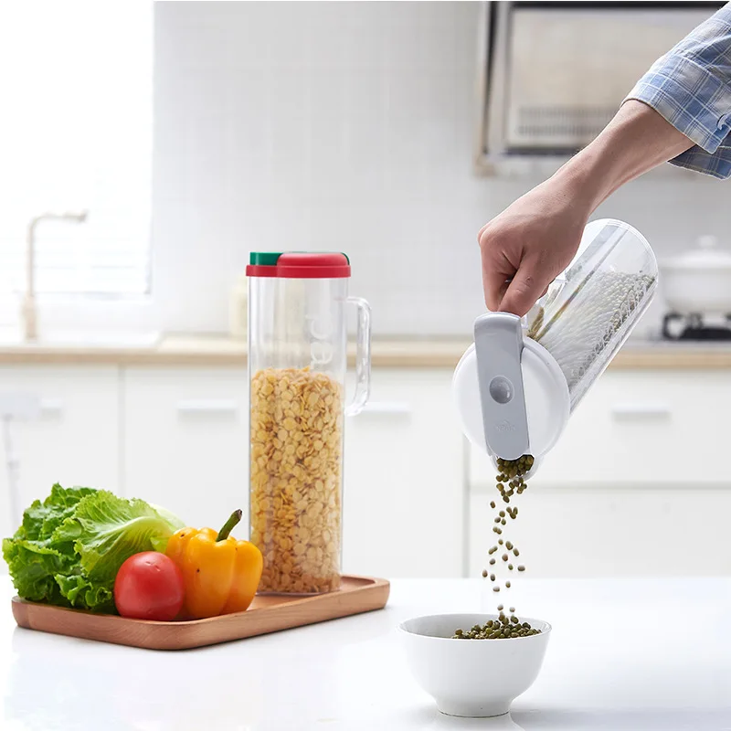 Transparent Plastic Pasta Storage Box Sealing Food Container with Handle vacuum Dry food Cereal storage Container