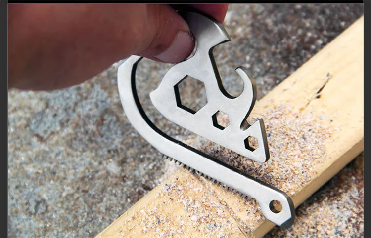 Multi-Function Keychain Outdoor Portable EDC Gadget Stainless Steel Hex Wrench Opener