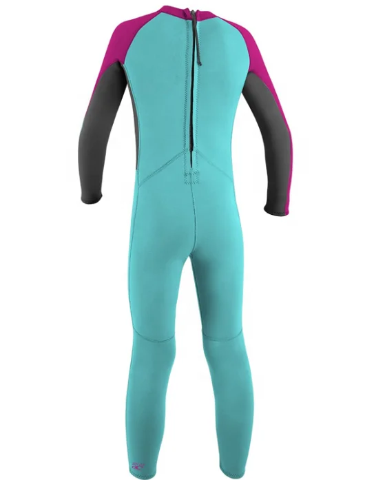 2.5mm Kids Long Wetsuit, Full Body Thermal Neoprene Swimsuit, Back Zip Wet Suit for Scuba Diving, Swimming, Surfing