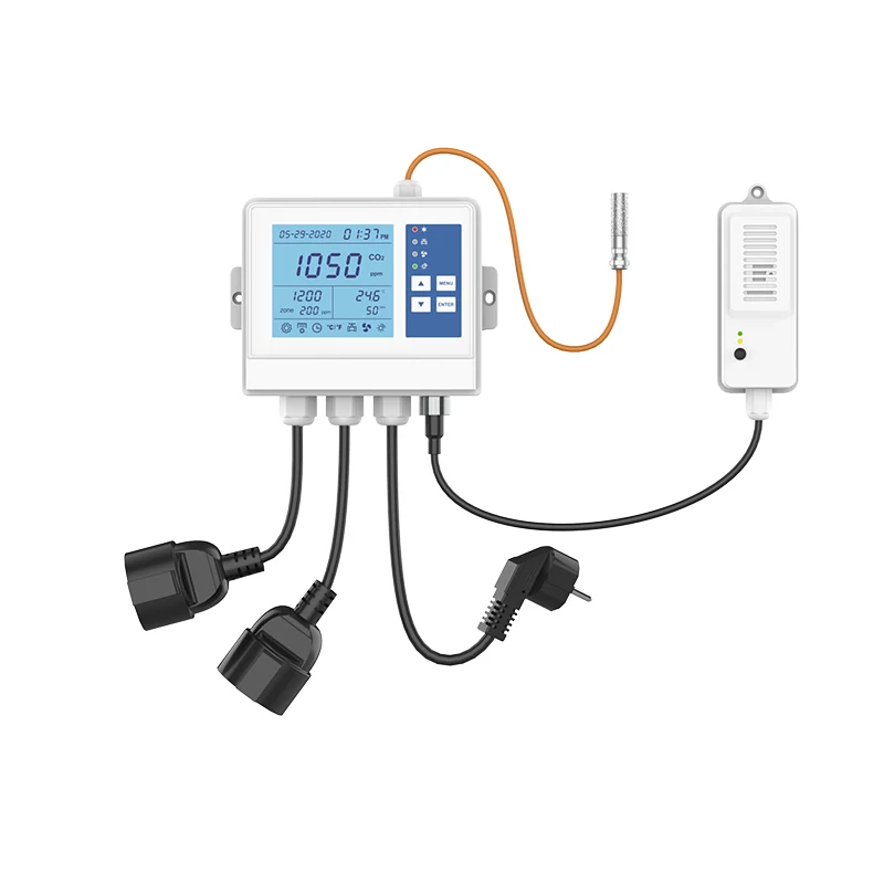 Hydroponic growing systems mushroom CO2 controller grow with temperature and humidity control exhaust fan and humidifier