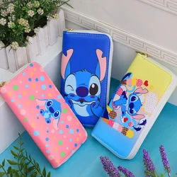 2022 NEW Fashion Wallet Stitch Lilo Cartoon Zipper Large Capacity Soft PU Leather Wallet Girl Boy