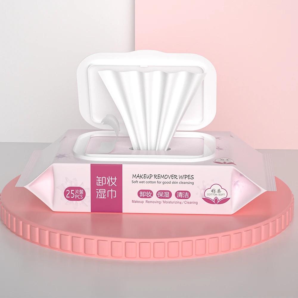 Частная этикетка изготовленным на заказ логосом чувствительной кожи женское лицо набор для чистки влажные салфетки снятия