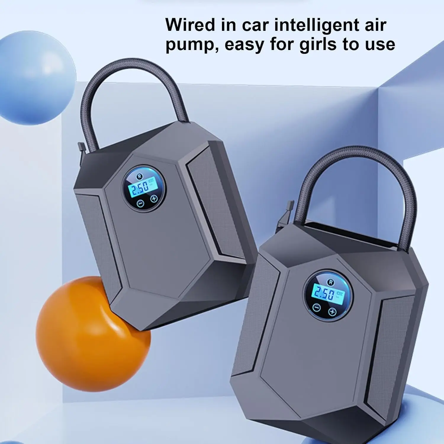 Wireless Car Tire Inflator Inflating Pump Portable Air Compressor Four Pressure LED Light Auto Stop 150PSI Fpur Pressure Unit