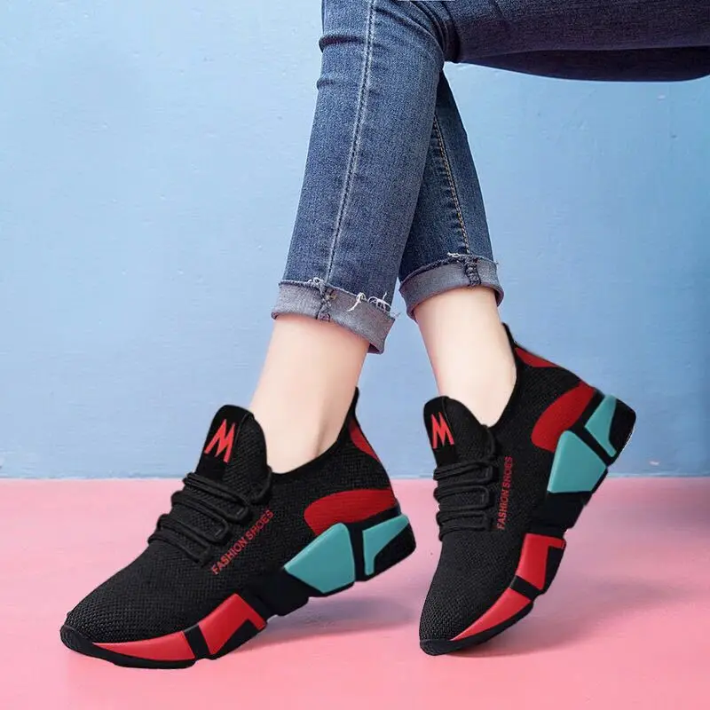 
Factory Sale Cheap 2020 New Spring Women Casual Shoes Breathable Mesh Platform Sneakers Women New Fashion mesh sneakers Shoes 